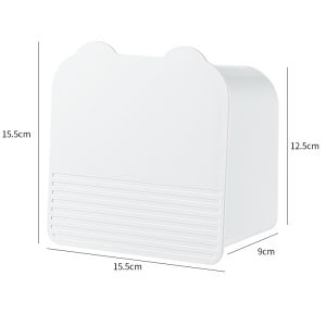 Wall Mounted Toilet Organizer Box Pink Cute Style Cotton Swab Makeup Cotton Towel Bathroom Storage Shelf Hygiene Product