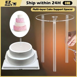 【Fast Shipping】 4/6/8/10 Inches Reusable Round Cake Spacers Multi-Layer Cake Support Straw Frame Stands Mold Round Support Spacer Piling Bracket Kitchen DIY Cake Decor Pastry Tool