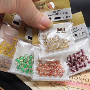 DIY Handmade Transparent Beads Original Packaging Colorful round Pearls 20 Pieces Fashion Jewelry Accessories Artificial Crystal