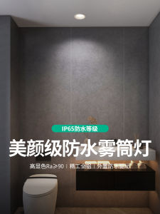 Waterproof Bathroom Kitchen Embedding Fogproof LED Downlight 7.5cm Diameter Non-smart Control Simple Style Aluminum Material