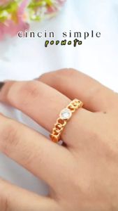 Cincin xuping cincin dewasa permata lapis emas gold A150