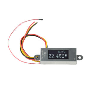 occkic | 0.77 inch OLED Digital Display Voltmeter For Car Motorcycle Volt Gauge Panel Meter 0-30V Temperature 0-99 C