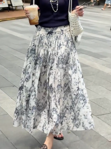MANMI | Charming Gentle Style A-line Skirt High Waist Slimming