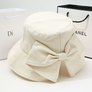 WRELS | Fashion Bowknot Hat Summer Large Brim Sun Protection Fordable Travel Bucket Caps Women Lightweight Outdoor UV Resistant Visors
