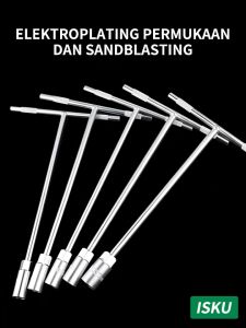 ISKU Kunci T/T-Type Socket Kunci T Kunci Sock 08 MM 10MM 12MM 14MM Kunci Sok T