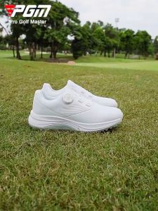 รองเท้ากอล์ฟสำหรับผู้หญิง PGM แบบผูกเชือกอัตโนมัติ (XZ383) ไมโครไฟเบอร์กันน้ำ PGM Golf Women sport shoe with waterproof พื้นรองเท้านุ่ม ไม่แข็ง