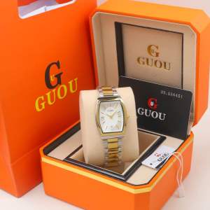 (( NEW STOK )) Jam Tangan Business Wanita Guou Oryginal Rantai Include Box + Kartu + Paperbag