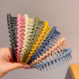 Jiauting Phụ Nữ Đơn Giản Đầy Màu Sắc Matte Răng Hairbands Bị Gãy Tóc Hoàn Thiện Headband Ngoài Trời Tóc Hoop Mũ Nón Thời Trang Phụ Kiện Tóc