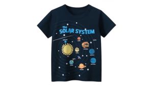 Space Astronauts Design Kids Boys Cotton Clothing Tshirt