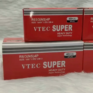 Bateri VTEC AA & AAA Tahan Lasak/VTEC Super Heavy Duty Battery AA & AAA 1.5V [1Box-40Pcs]