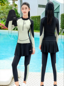 XTEP | Slimming Girls Long Sleeve and Pant Swimwear