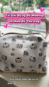 Túi vải mini đa năng cute đựng đồ dùng học sinh nữ phụ kiện makeup mỹ phẩm giỏ xách đi làm du lịch đẹp rẻ thời trang nhỏ xinh đáng yêu