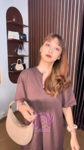 BUSUII SESIL MIDI DRESS KAOS TANGAN PENDEK | GAUN ABG REMAJA FULL COTTON 100%