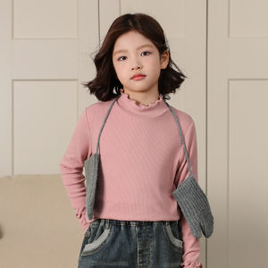 Thickened Warm Casual Base Shirt for Girls Autumn Winter New Style Childrens All-Match Top MANDARAKI Kids Fashion Clothing