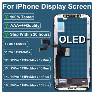 PINGSILING Screen Replacement OLED For iPhone X XS MAX 12 13 Mini 14 15 11 Pro Max Plus Display 3D Touch Screen 