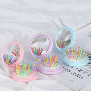 Portable Airbag Massage Comb & Travel Mini Folding Mirror Comb: The Ultimate Hairdressing Comb Set