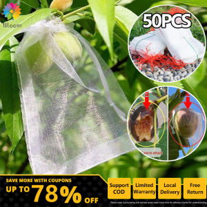 50Pcs Fruit Grape Protection Bag Grow Mesh Bag Pest Control Anti-Bird Vegetable Fruits Net Bag