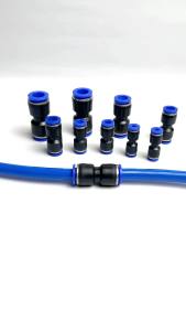 Nối Nhanh Cắm Ống Nối Thẳng Hai Đầu Cắm Ống APU Khí Nén Phun Sương Phi 4 6 8 10 12mm