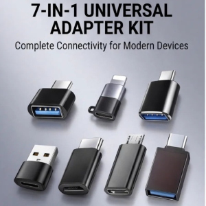 7Pcs USB C to USB A Adapter Kit Type C Male to Female OTG Converter for iPhone/Android/Car/Laptop Charging & Data Sync