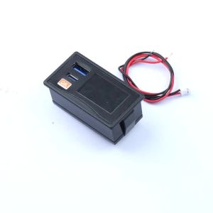 Aideepen | DC 12-24V Battery Voltage Capacity Indicator USB Type-C 30W output Acid Lithium LiFePO4 Car Motorcycle Voltmeter Voltage Gauge