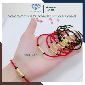 Vòng tay cham trú omnani bình an vàng 24karat có hóa đơn bảo hành tiệmVàng bạc an chi