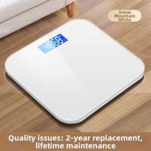 High Precision Small Electronic Weight Scale Household Body Fat Analyzer Rechargeable Health Care Equipment Square LCD Display