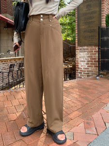 High Waist Wide Leg Casual Pants Women plus Size Conceal Hip Banana Pants Slimming Straight Cut Trousers Autumn Fashion