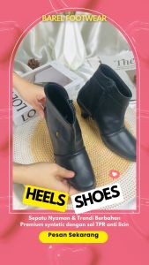 BAREL - Zipper Sepatu Pantofel Wanita Sepatu pantopel  Kerja Kantor Wanita sepatu boot pdh wanita