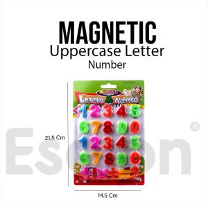 magnet tempelan kulkas dan whiteboard huruf dan angka