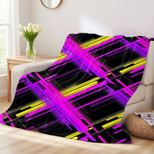 Beast Kingdom | Neon Cross Streaks Warm And Soft Halloween And Christmas Sofa Decoration Gift With Flannel Blanket