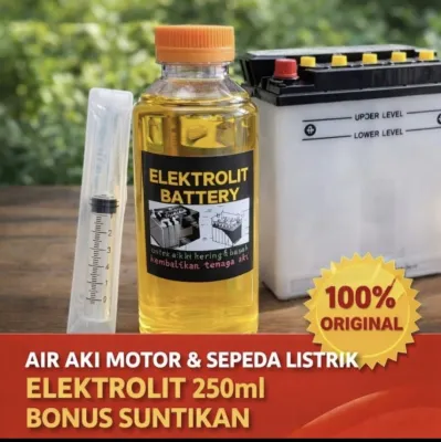 1 PAKET CAIRAN ELEKTROLIT AKI KERING.DAN BASAH CAIRAN AMPUH PERBAIKAN AKI KERING DAN BASAH 250ML