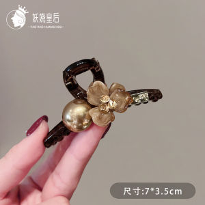 Acetate Flower Shark Clamp Womens Small Size Hair Clip Stylish Hair Accessories for Commuting And Daily Use Fixed And Decorative