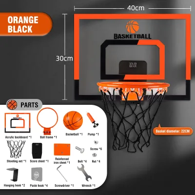 Basketball Hoop Set Home Portable Wall Frame Stand Hanging Basket Backboard Indoor Outdoor Sport Exercise Game Kid Xmas Gifts