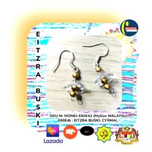 Subang Cakuk Bunga WHITE TRUMPET