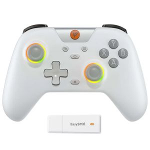 EasySMX X05 Wireless Gamepad Bluetooth RGB Controller Compatible with PC/Phone/Switch/Steam Hall Effect 1000Hz Polling Rate