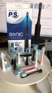 HCM- Sét 2 Đầu bàn chải điện PS S100 Pro với nhiều phân loại lông bàn chải mềm-Nhạy cảm vừa cứng - Sạch Sâu