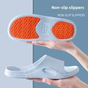 Non-Slip Indoor Slippers for Men Large Size Silent Bathroom Slippers Summer New Style Anti-Slip Home Use Shoes for Elderly