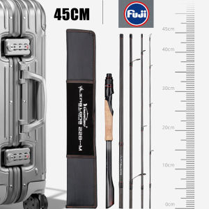 【TRAINFIS】EXQUISITE 1.98M/2.1M/2.2M FUJI 4Sections Fishing Rod 5-16LB/5-28G Medium Action Spinning Rod Travel Portable Fishing Rod