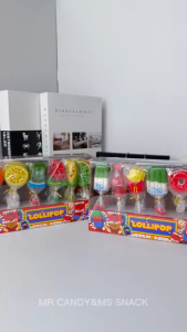 Mr Candy Assorted Cartoon Lollipop Candy 30Pcs Mixed Fruit Flavor For Sari Sari Store Wholesale