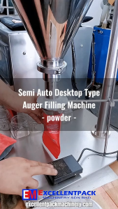 Semi Auto Desktop Type Auger Filling Machine I Powder I Stainless Steel
