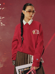 Champion | Chinese Year of the Horse Round Neck Sweater Hoodie Red