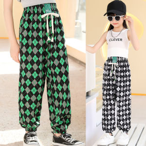 Childrens Anti-Mosquito Pants Loose Bloomers Outer Wear Pants Boys and Girls Trousers Thin Summer Clothing Casual Crawler Cotton Silk