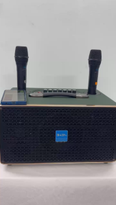 Loa Bluetooth chính hãng AZPROAZ-D388Bass 15-9 đường tiếng thùng gỗ bọc da kèm 2 mic