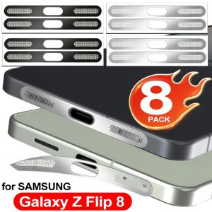 8Pcs For Samsung Galaxy Z Flip 8 Series One-Piece Metal Dust Filter Anti Dust Adhesive Net for Z Flip8 Speaker Hole Protector