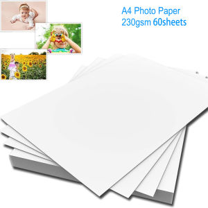 A4(8.27"×11.7") Photo Paper Waterproof Glossy for Photo Paper,A4 Size 230gsm Waterproof Embossed Card Paper Inkjet Photo Paper