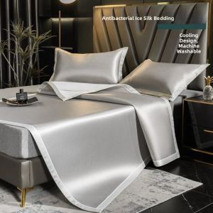 Summer Ice Silk Cool Mat Soft Breathable Machine Washable Foldable Bed Linen