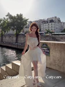 French Romantic Atmosphere Layered Lace Top and Skirt Set