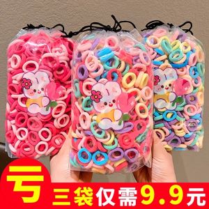 High Elasticity Towel Hair Ties for Babies And Children Cute Thumb Hair Bands Non-Damaging Elastic Bands for Little Girls
