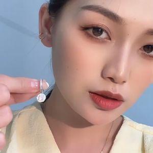 (เพชรแท้100%) CS JEWELRY ต่างหูเพชรทรงกลมทรงเค้ก ต่างหูเงินเพชร 1 กะรัต วัสดุเงินแท้ S925 ของขวัญวันเกิด ให้ของขวัญกับแฟน สีไม่ตก ไม่ก่อให้เกิดภูมิแพ้