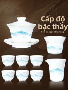 SHANGYANFANG | Luxurious Jade Style Ceramic Tea Set